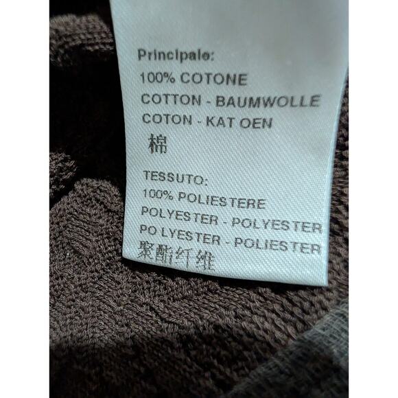 D. Exterior Women's Size Medium Made In Italy Brown Tunic Top Shirt Cotton EUC - Picture 14 of 16